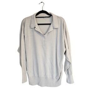 Vintage Oversized Light Lavender Grandma/Grandpa Cozy Collared Sweater 26/28